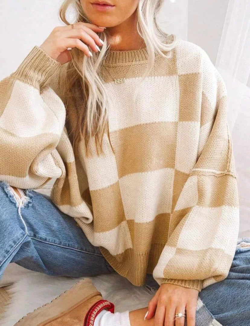 Women's Round Neck Oversized Knit Jumper | Winter