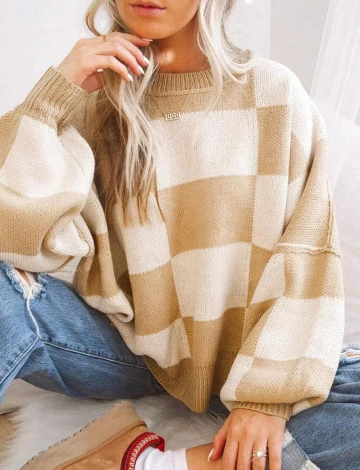 Women's Round Neck Oversized Knit Jumper | Winter