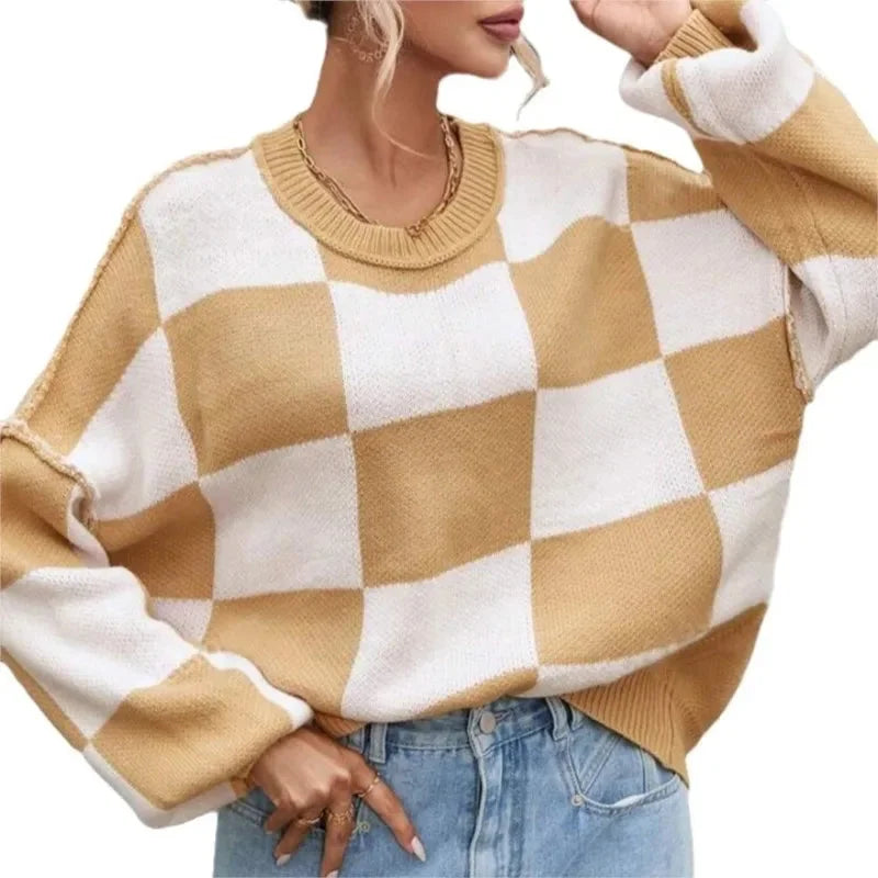 Women's Round Neck Oversized Knit Jumper | Winter