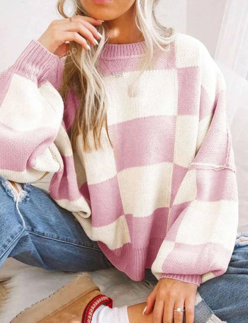 Women's Round Neck Oversized Knit Jumper | Winter