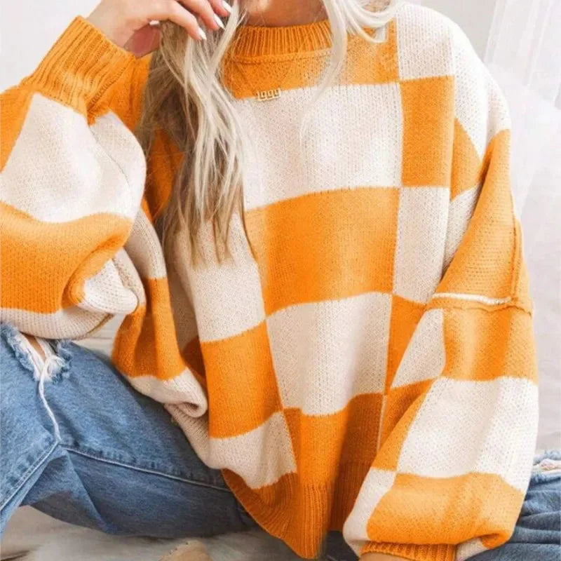 Women's Round Neck Oversized Knit Jumper | Winter