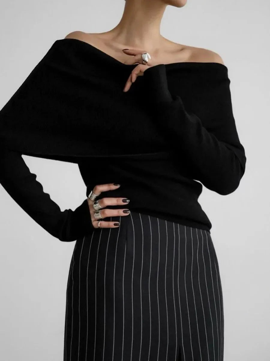 Women's Off Shoulder Knit Jumper | Winter