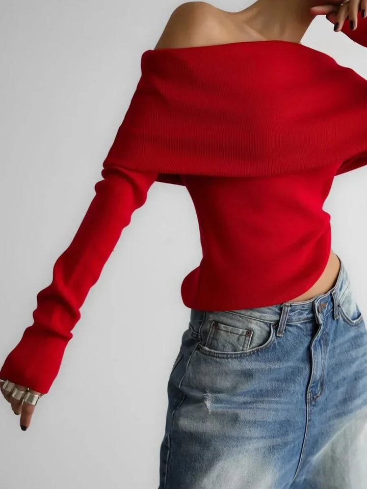 Women's Off Shoulder Knit Jumper | Winter