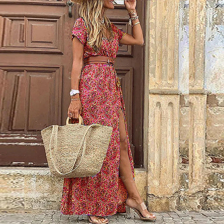 Women's Bohemian Print Summer Vacation Dress | Maxi