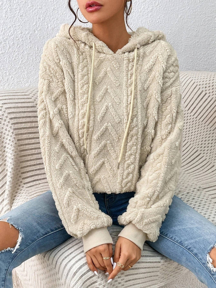 Women's Warm Oversized Knitted Hoodie | Winter