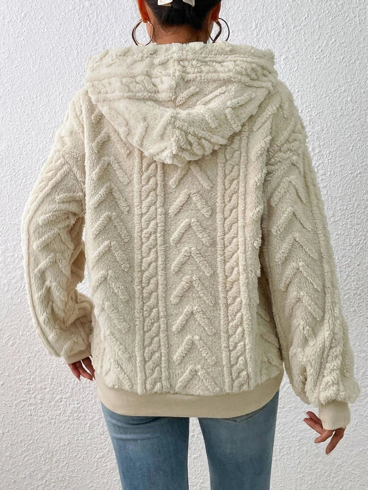 Women's Warm Oversized Knitted Hoodie | Winter