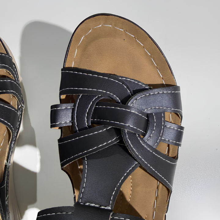 Women's Cutout Walking Sandals | Hook and Loop