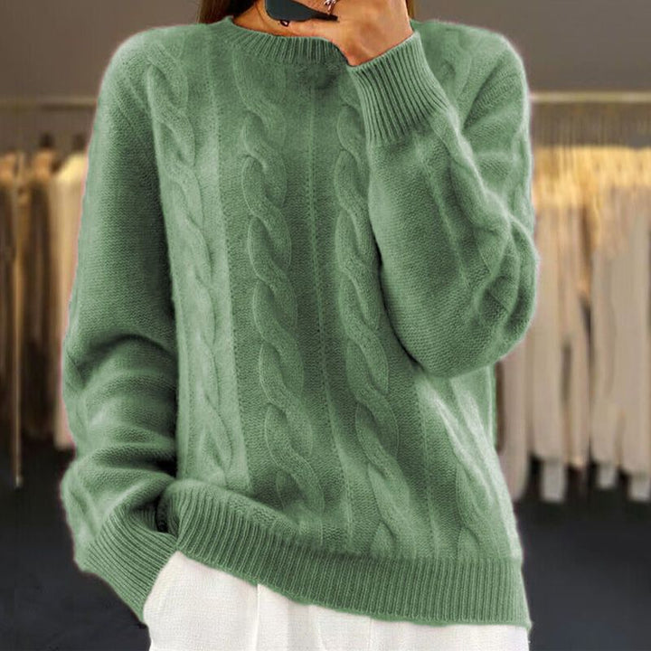 Women's Rib Crew Neck Knit Jumper | Winter