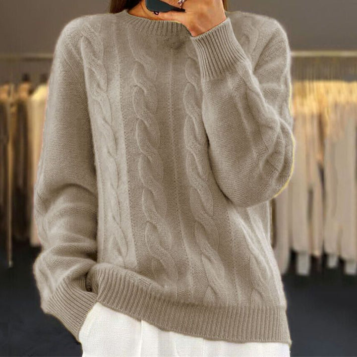 Women's Rib Crew Neck Knit Jumper | Winter