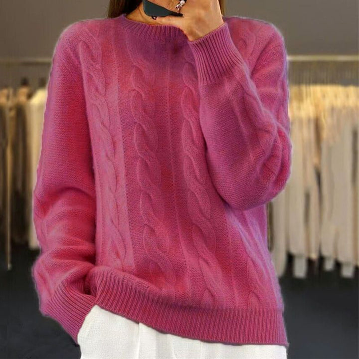 Women's Rib Crew Neck Knit Jumper | Winter