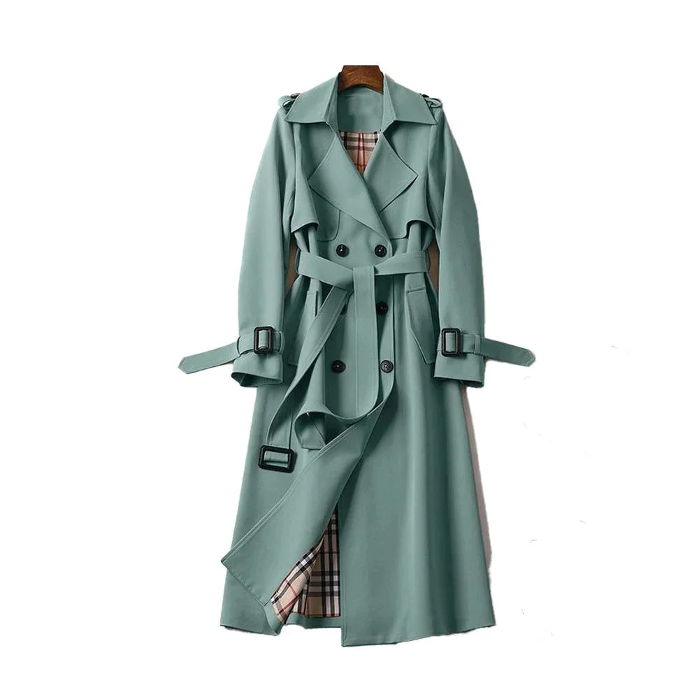 Women's Winter Long Trench Coat | Belted