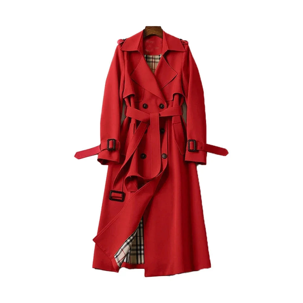 Women's Winter Long Trench Coat | Belted