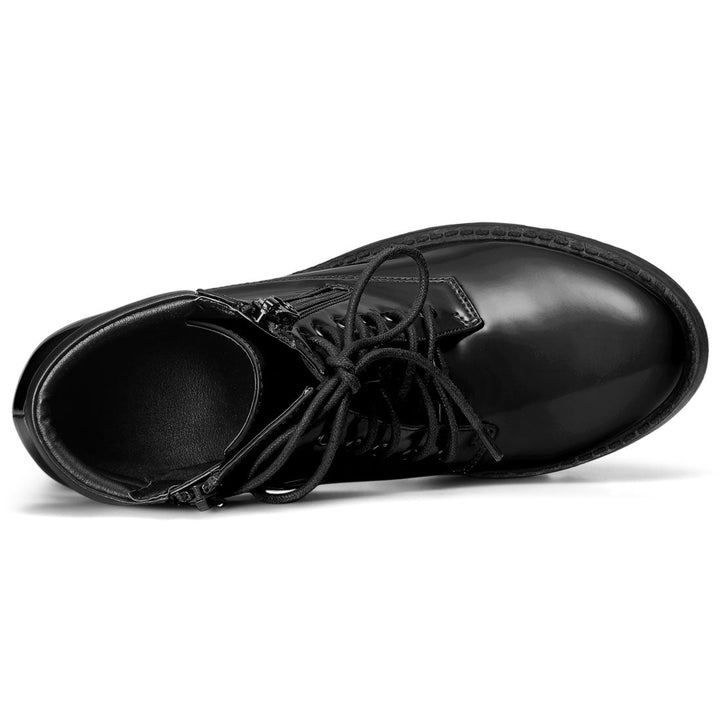 Women's Lace Up Combat Chunky Ankle Boots | Platform
