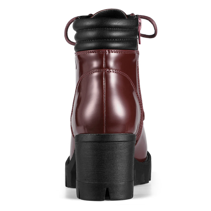 Women's Lace Up Combat Chunky Ankle Boots | Platform