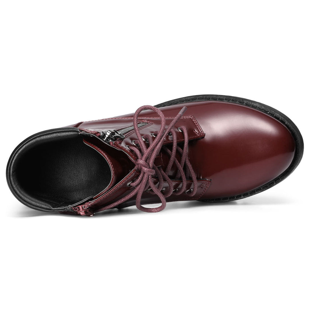 Women's Lace Up Combat Chunky Ankle Boots | Platform