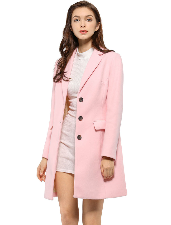 Women's Button Single Breasted Pea Coat | Winter