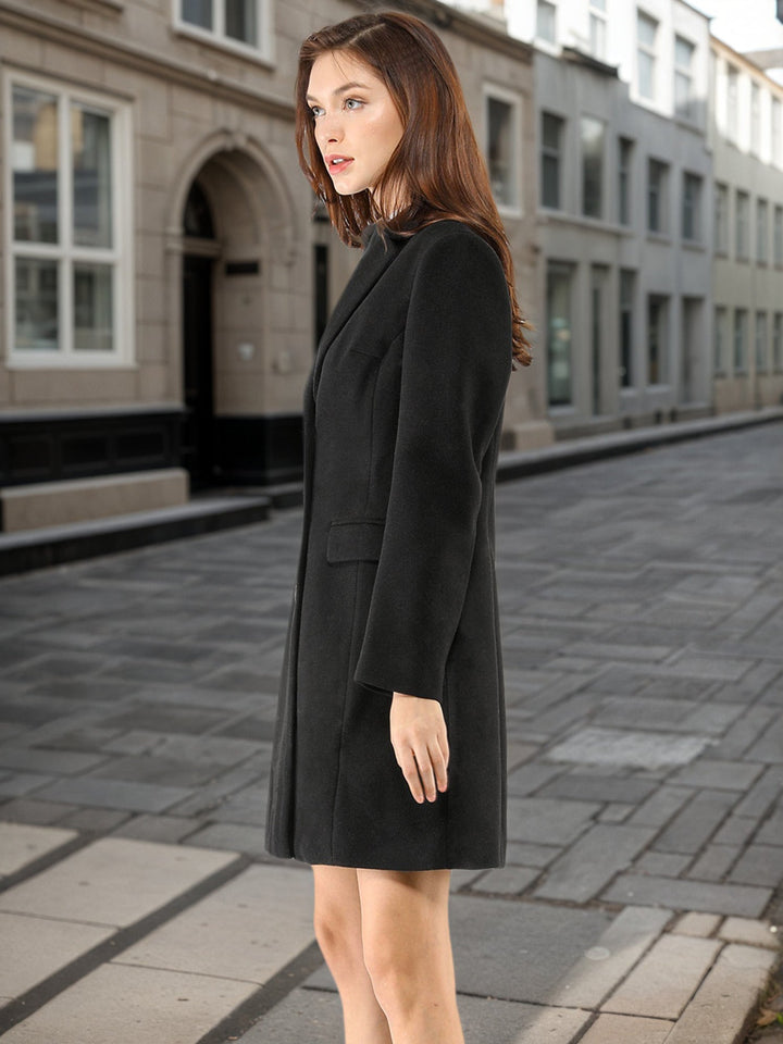 Women's Button Single Breasted Pea Coat | Winter