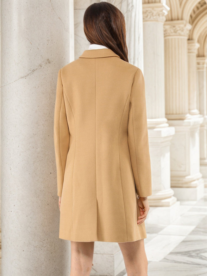 Women's Button Single Breasted Pea Coat | Winter