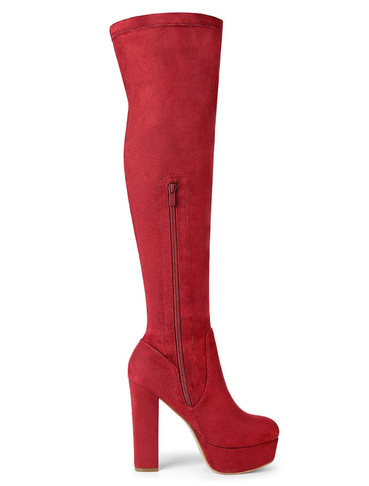 Women's Platform Over The Knee Boots | Heel