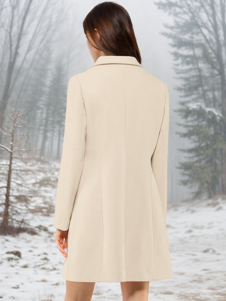 Women's Button Single Breasted Pea Coat | Winter