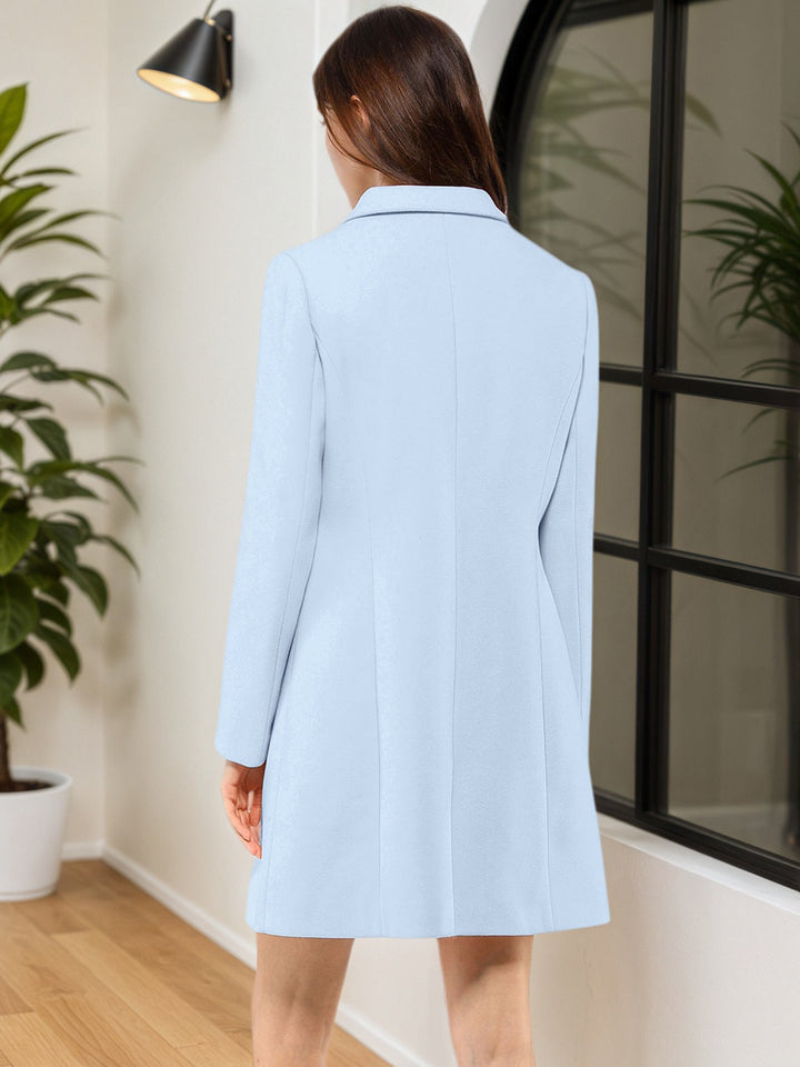 Women's Button Single Breasted Pea Coat | Winter