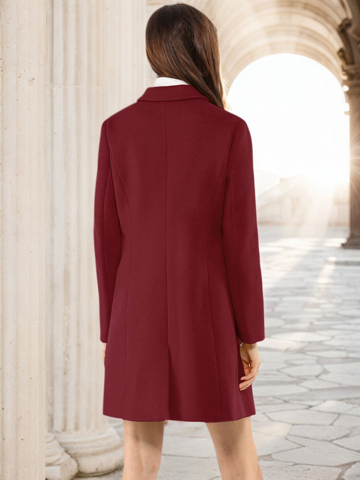 Women's Button Single Breasted Pea Coat | Winter