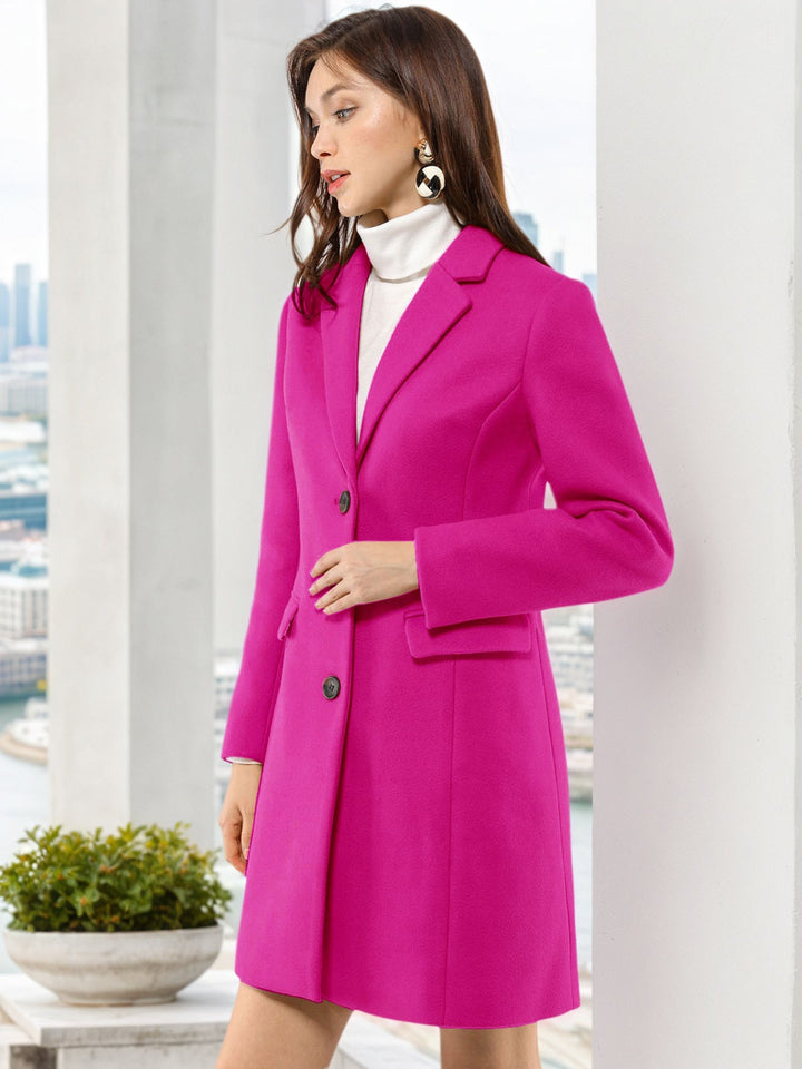 Women's Button Single Breasted Pea Coat | Winter