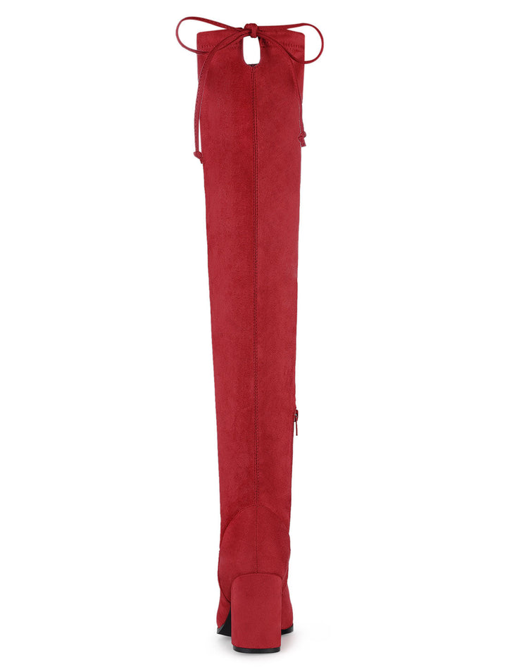 Women's Heel Zip Over the Knee Boots | Chunky