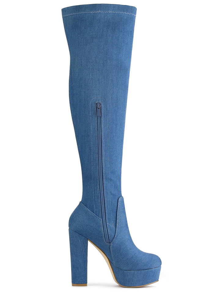 Women's Platform Over The Knee Boots | Heel