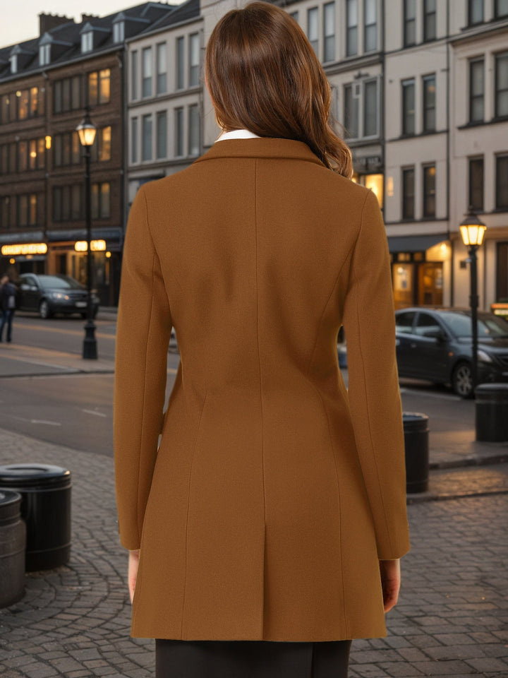 Women's Button Single Breasted Pea Coat | Winter