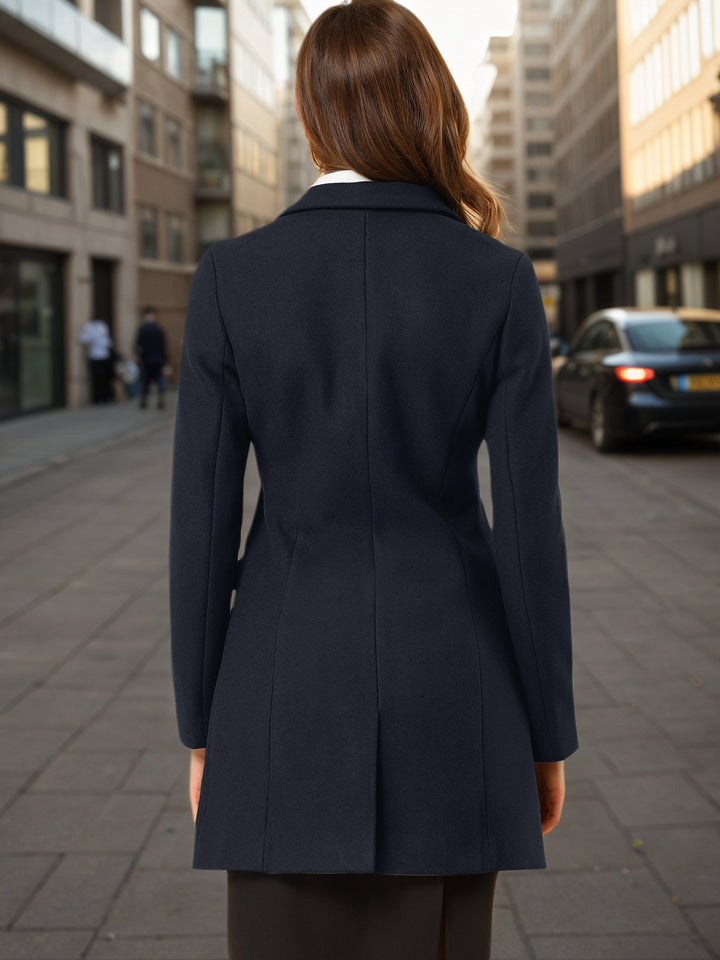 Women's Button Single Breasted Pea Coat | Winter