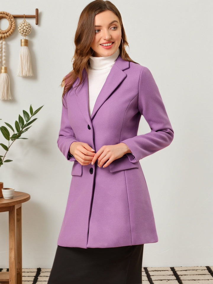 Women's Button Single Breasted Pea Coat | Winter