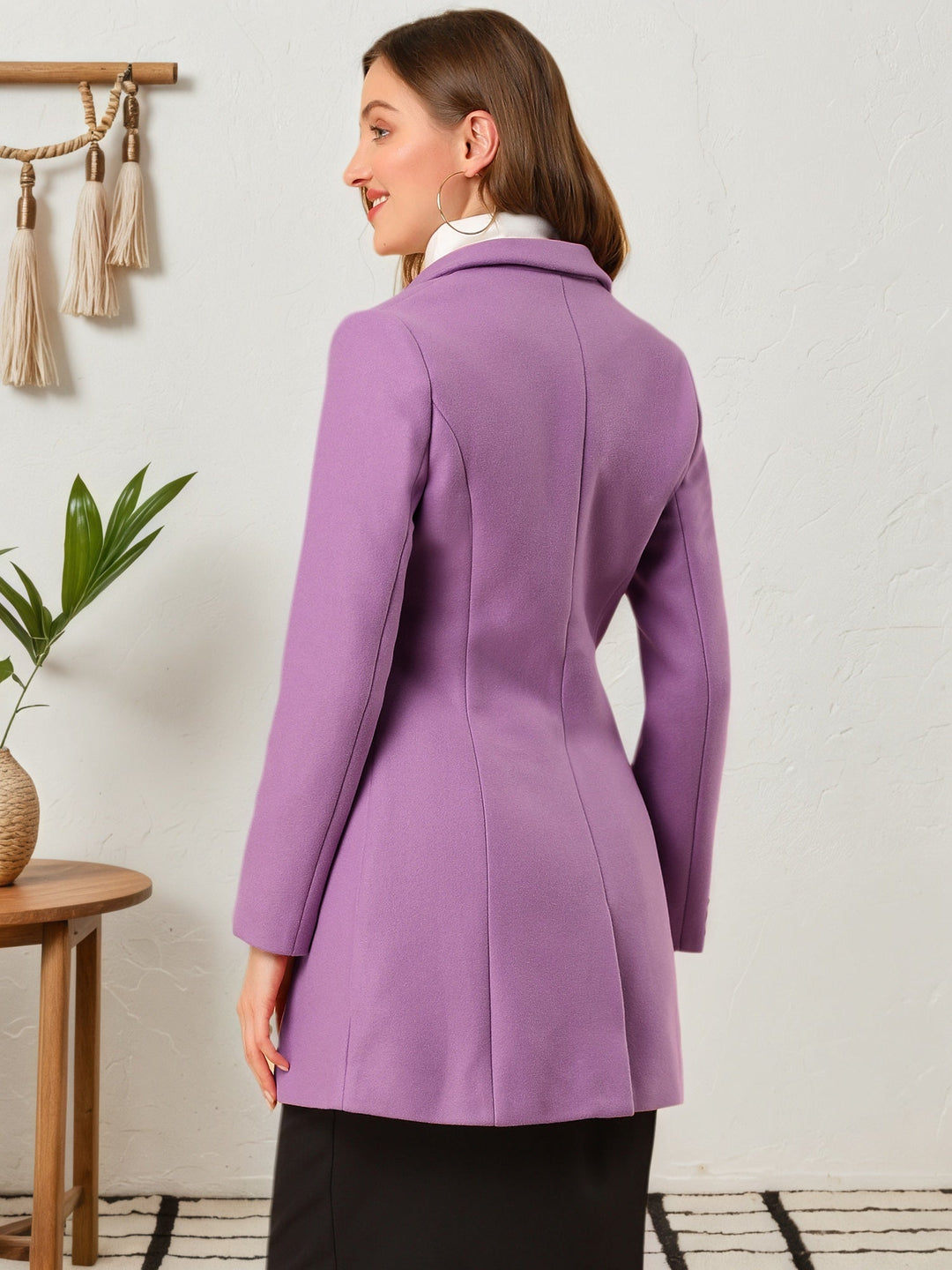 Women's Button Single Breasted Pea Coat | Winter