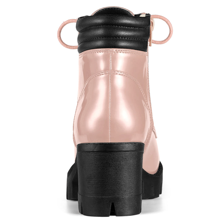Women's Lace Up Combat Chunky Ankle Boots | Platform