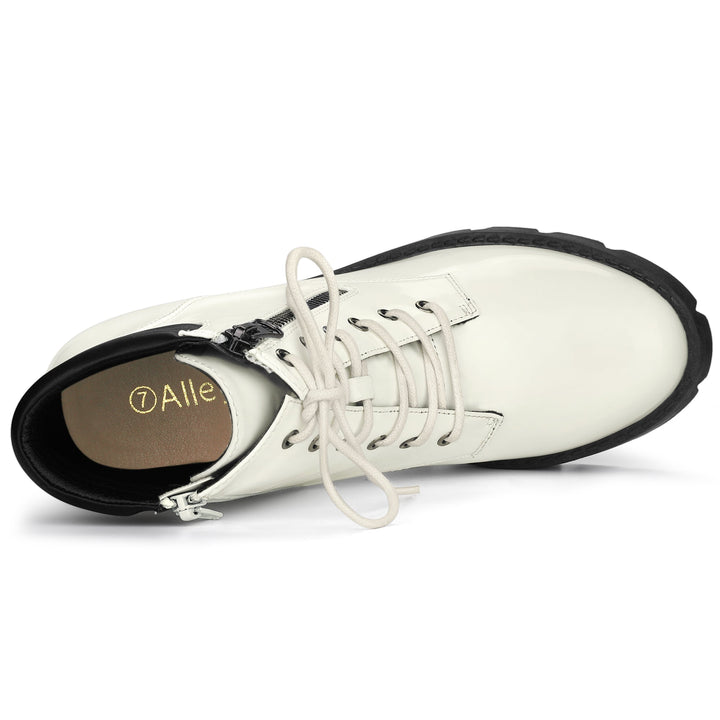 Women's Lace Up Combat Chunky Ankle Boots | Platform