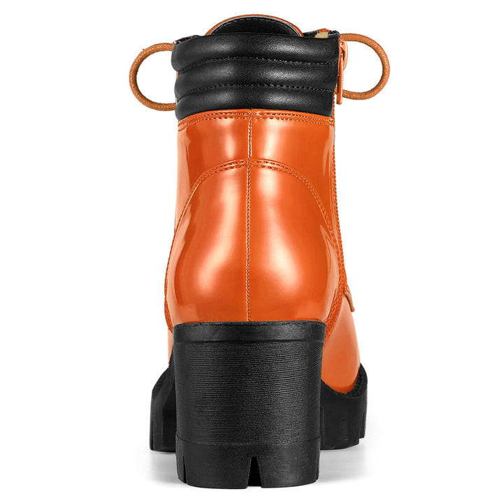Women's Lace Up Combat Chunky Ankle Boots | Platform
