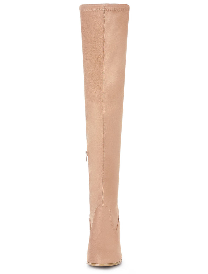 Women's Heel Zip Over the Knee Boots | Chunky