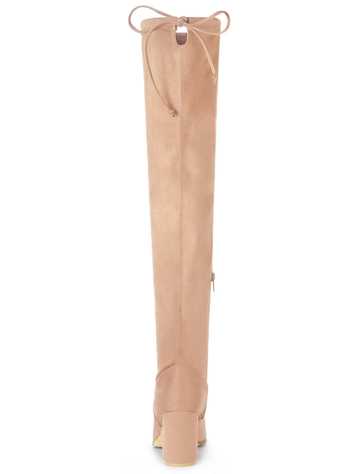 Women's Heel Zip Over the Knee Boots | Chunky
