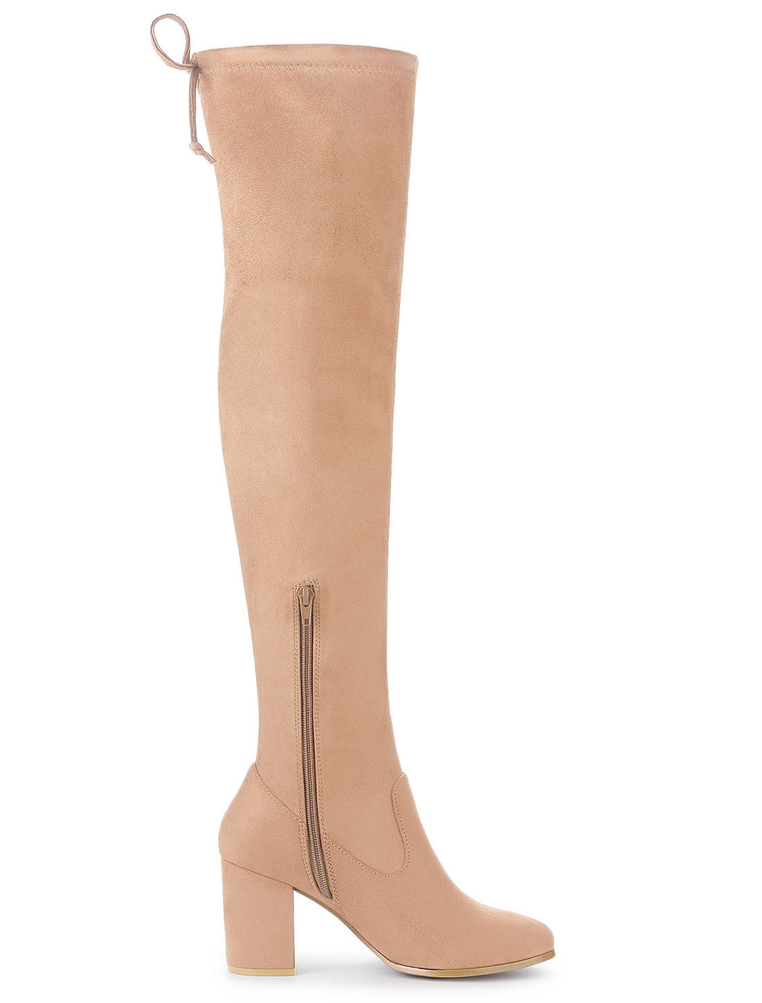 Women's Heel Zip Over the Knee Boots | Chunky