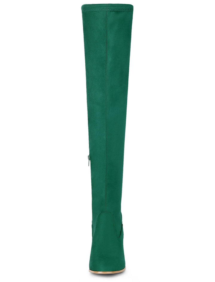 Women's Heel Zip Over the Knee Boots | Chunky