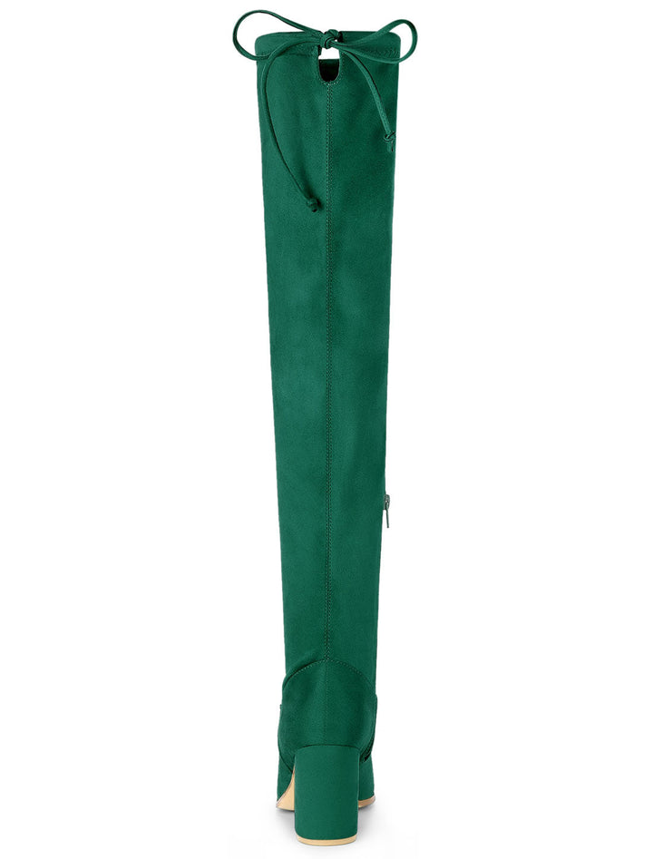 Women's Heel Zip Over the Knee Boots | Chunky