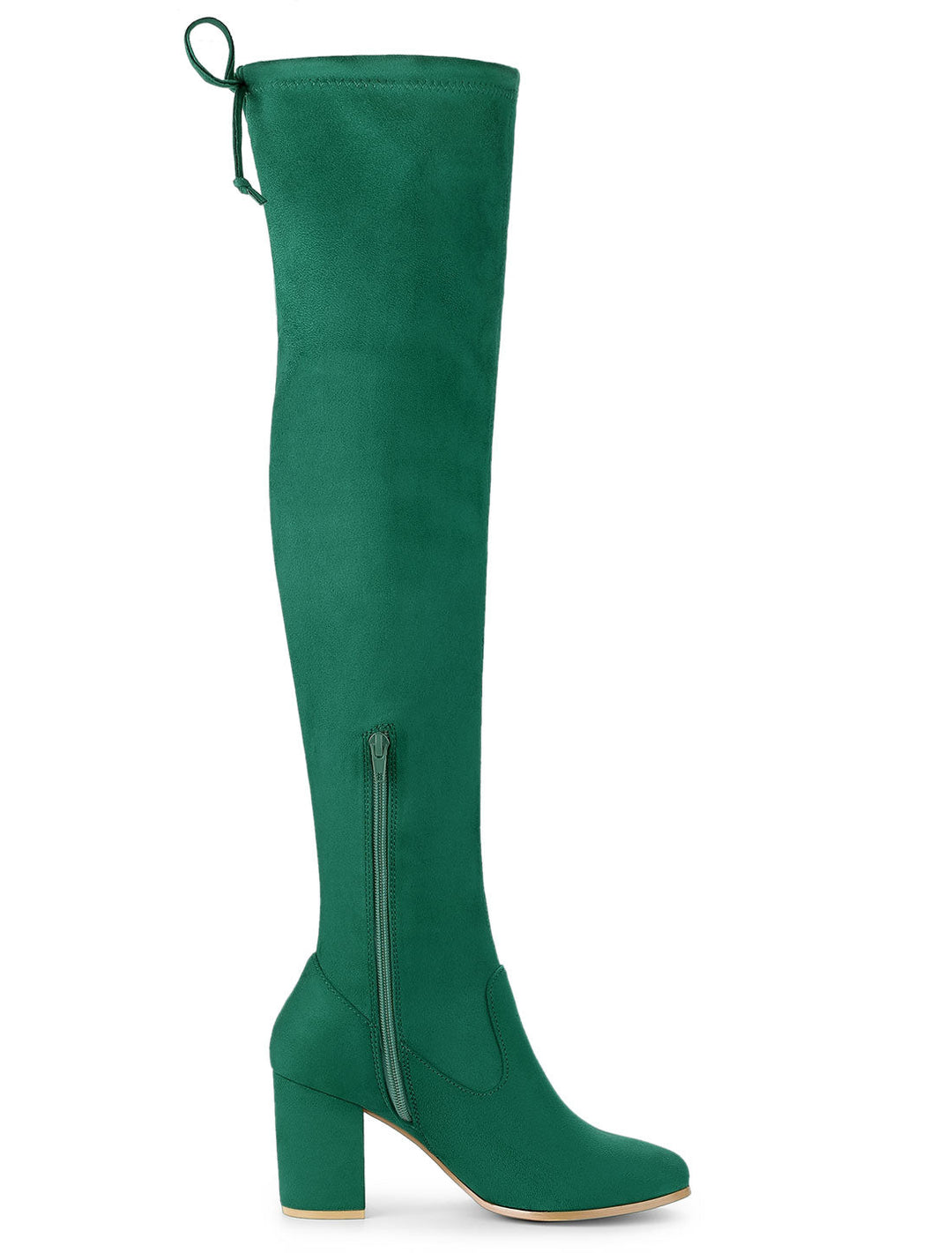 Women's Heel Zip Over the Knee Boots | Chunky