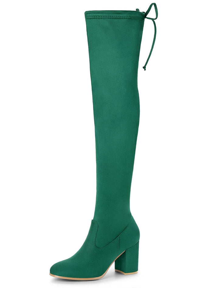 Women's Heel Zip Over the Knee Boots | Chunky