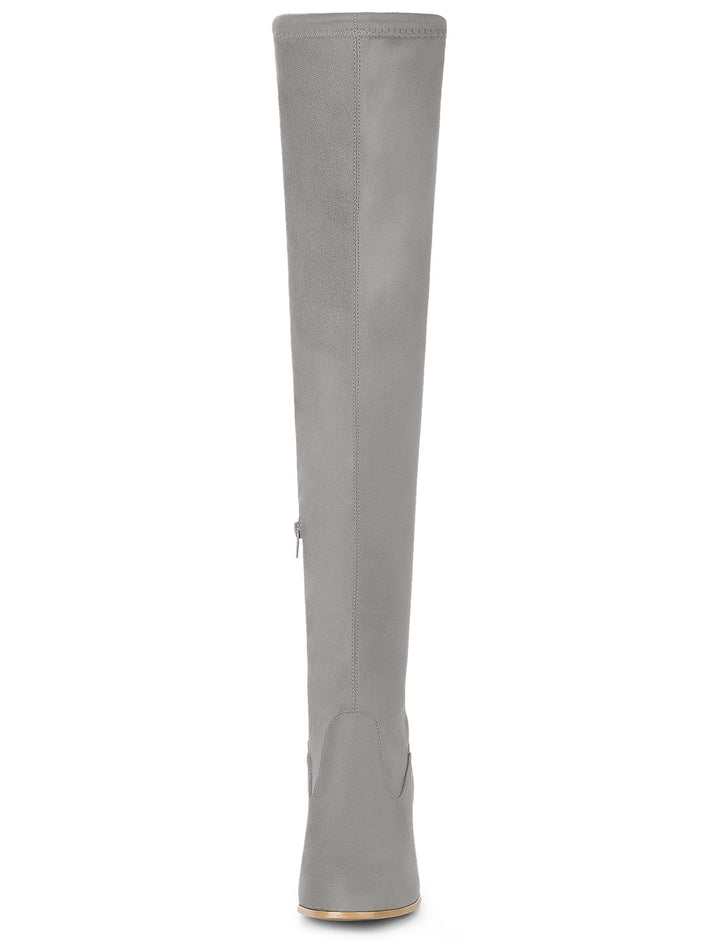 Women's Heel Zip Over the Knee Boots | Chunky