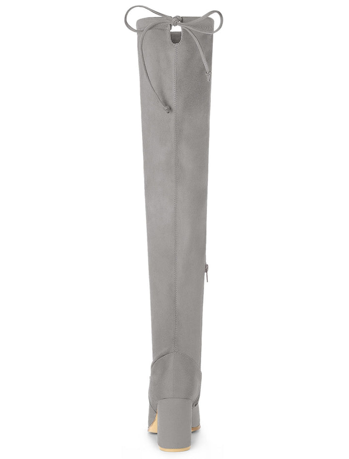 Women's Heel Zip Over the Knee Boots | Chunky