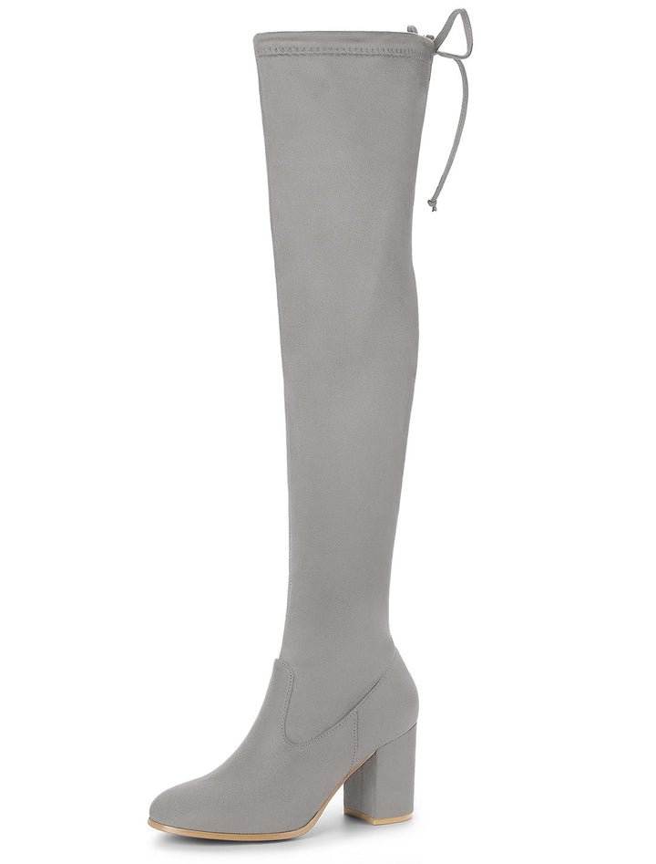 Women's Heel Zip Over the Knee Boots | Chunky