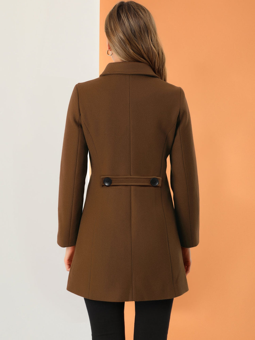 Women's Winter Single Breasted Pea Coat | Long