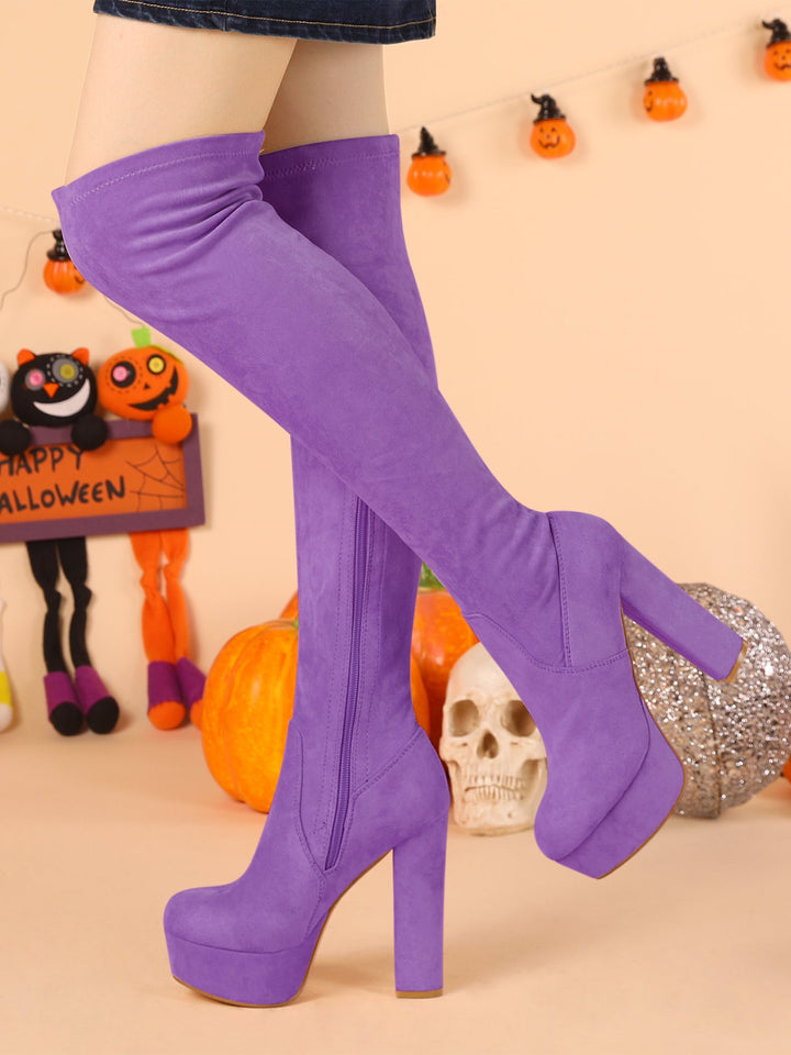 Women's Platform Over The Knee Boots | Heel