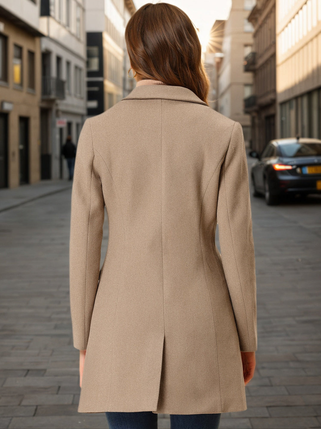 Women's Button Single Breasted Pea Coat | Winter