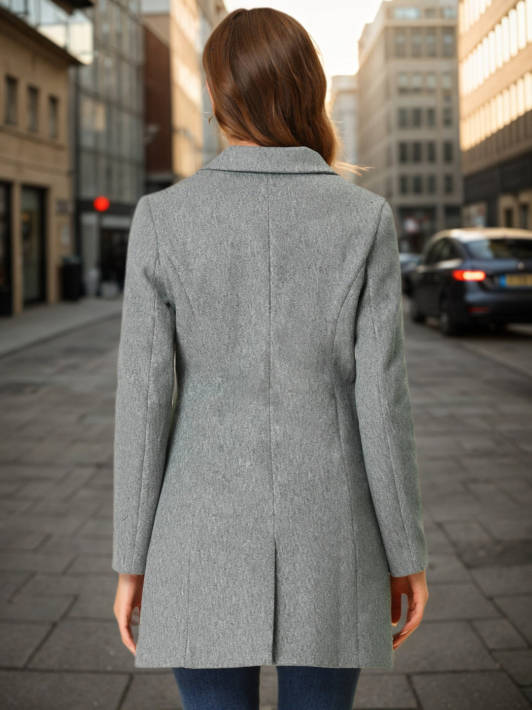 Women's Button Single Breasted Pea Coat | Winter